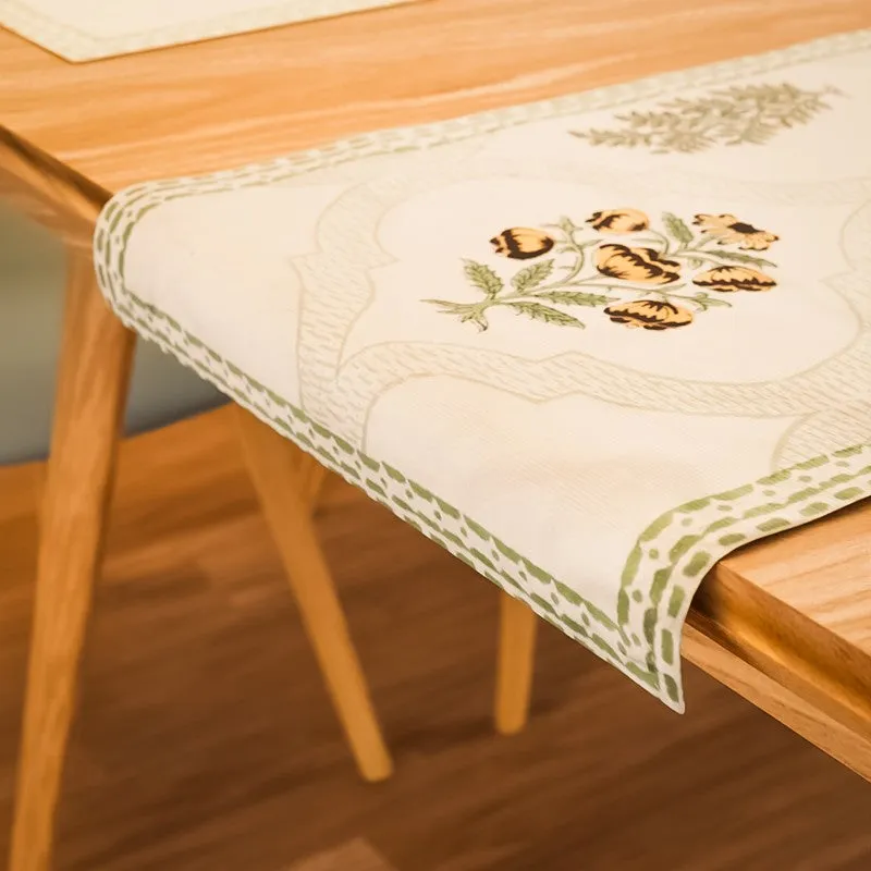 Earthy Elegance Cotton Table Linen Set (Brown) - Seven Piece Set media 5
