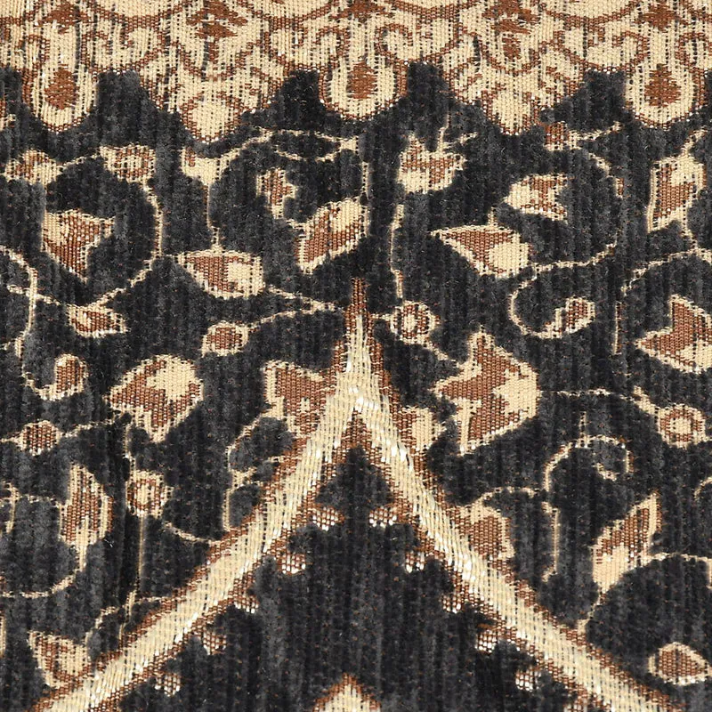 Petite Leaves Chenille Sofa Cover - Grey - 8