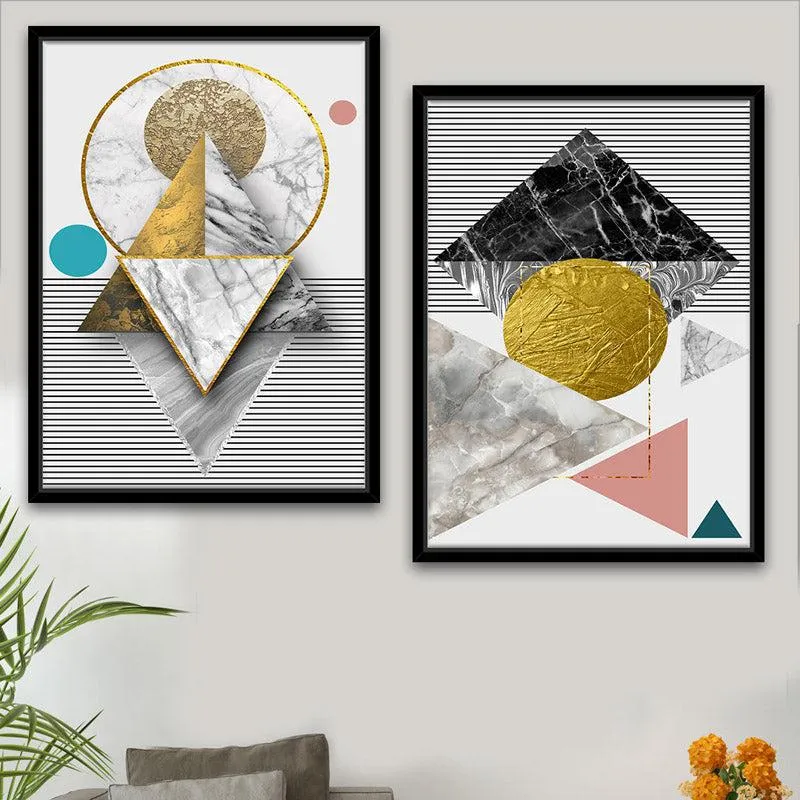 Hazel Abstract Wall Art - Set Of Two media 1