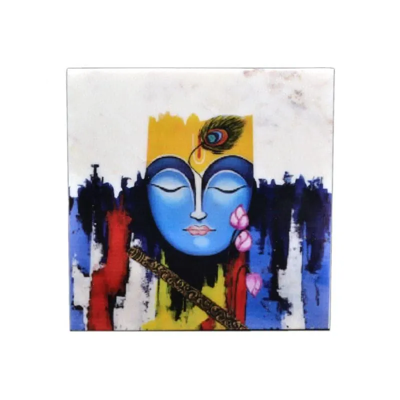 Krishna Charm Printed Marble Wall Accent media 3