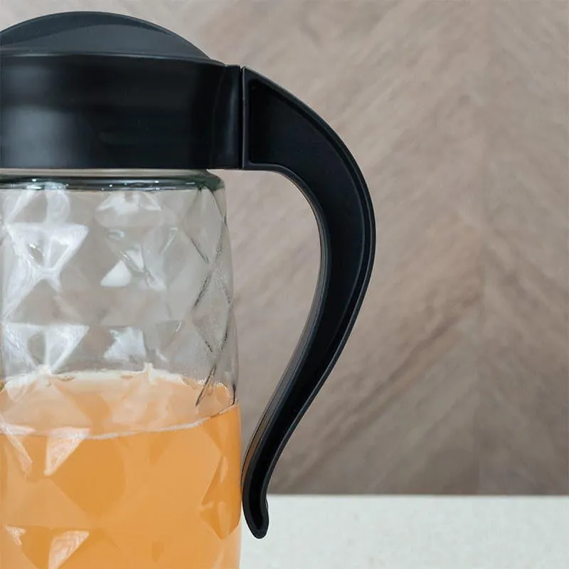 Domana Crystal Transparent Jug With Lid (Black) - 1600 mL media 3