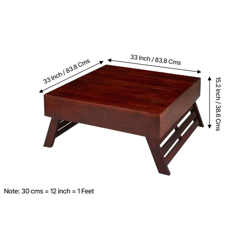 Servon Sheesham Wooden Center Table - Deep Brown media 12