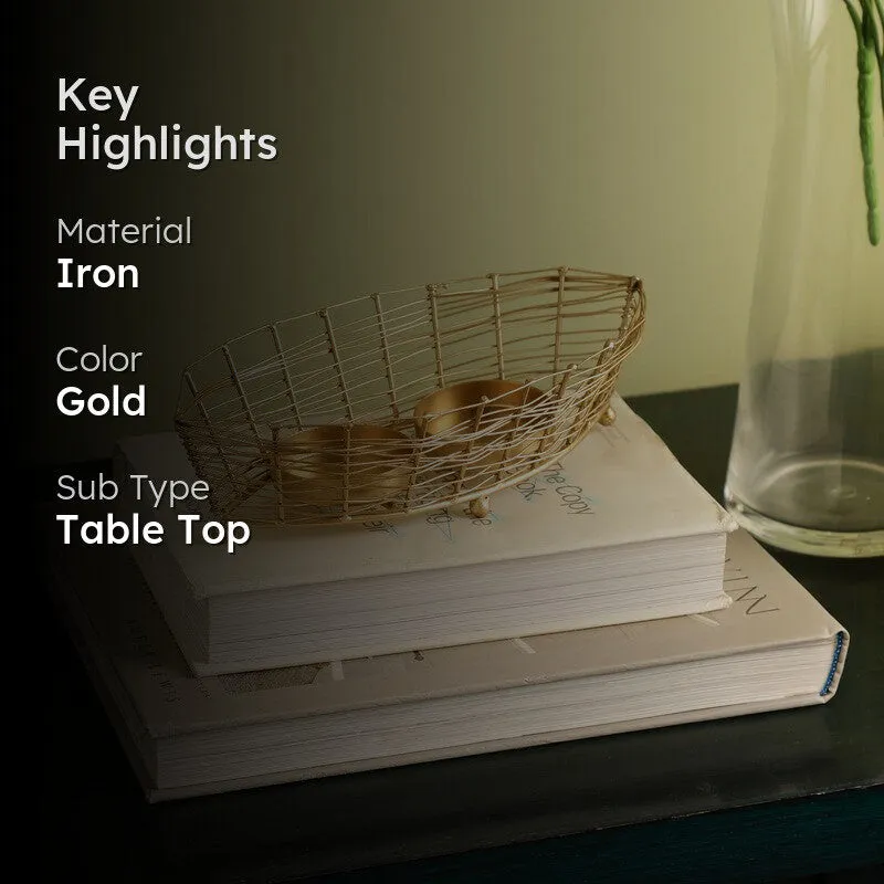 Golden Nouka Tealight Candle Holder media 2