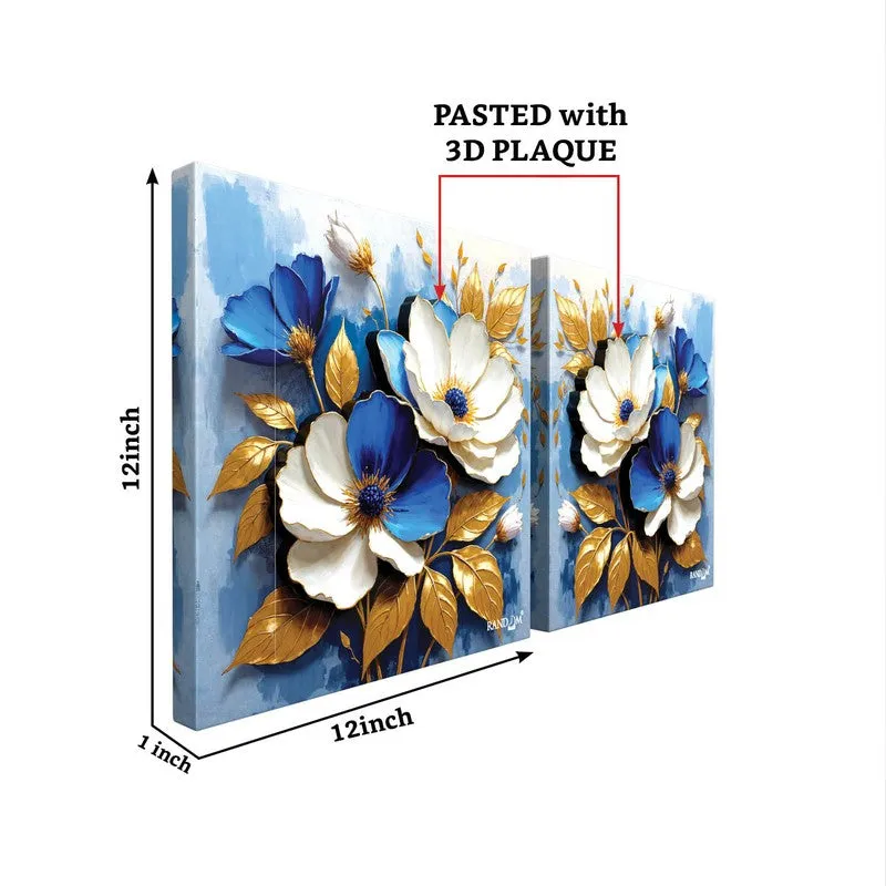Gilded Bloom Canvas 3D Wall Art - Set Of Two media 6