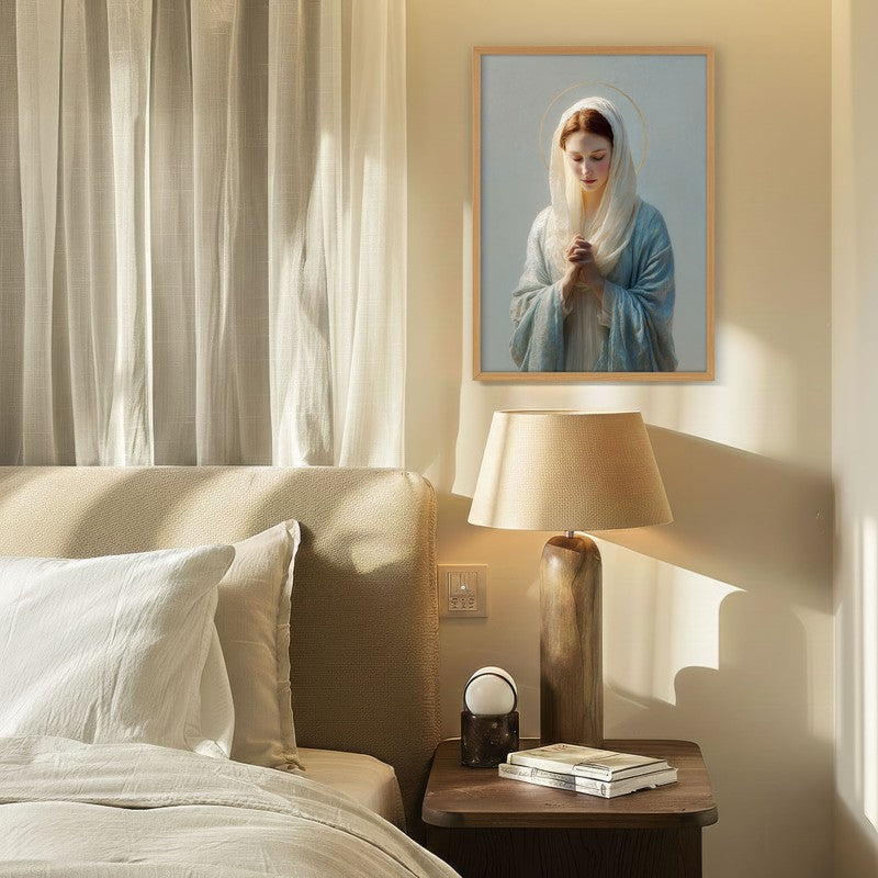 Faith & Grace Archival Paper Wall Painting With Brown Frame media 4