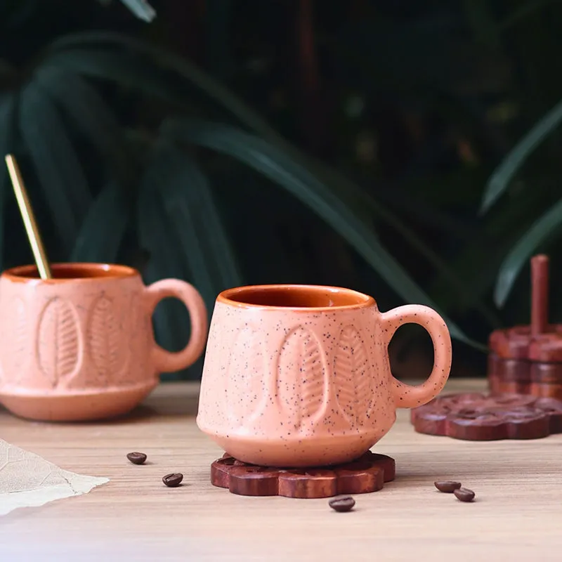 Adriano Ceramic Tea Cup (240 mL/Peach) media 4