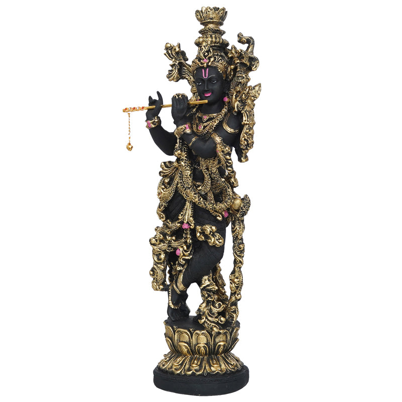 Krishna Murali Idol - Gold & Black media 4