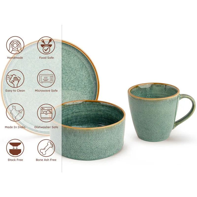 Coastal Brew Ceramic Tea Set (Green) - Three Piece Set media 8