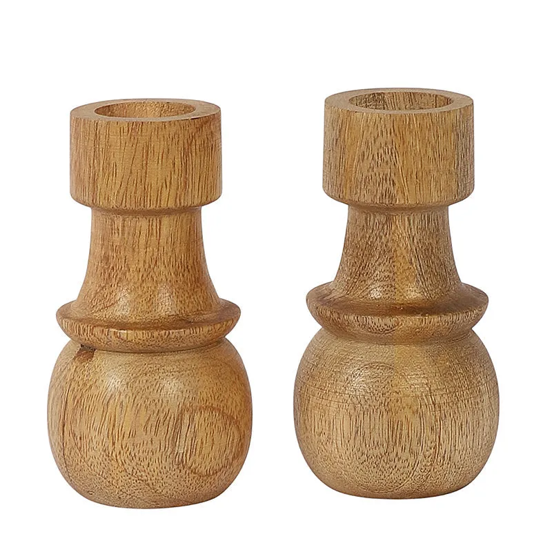 Flamo Mango Wood Candle - Set Of Two media 3