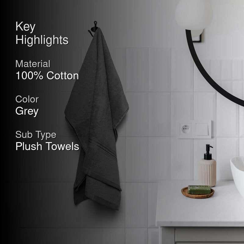 Micro Cotton LuxeDry Solid Bath Towel - Grey media 2