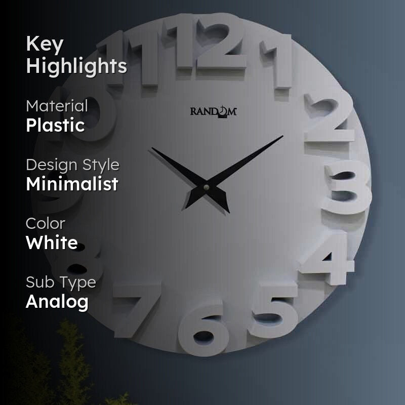 Artistic Wall Clock - White media 2