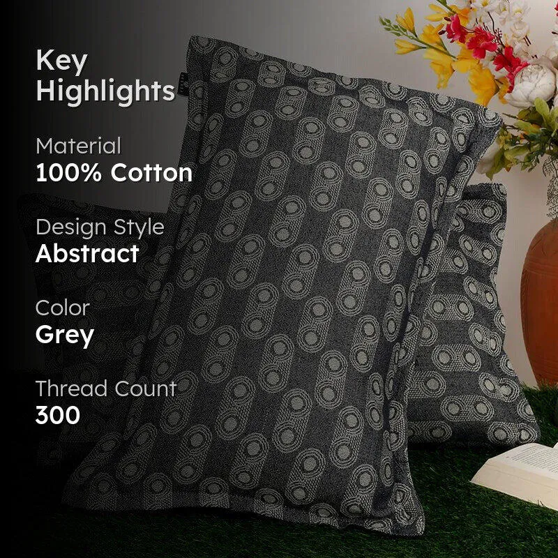 Hace Chroma Pillow Cover (Grey) - Set Of Two media 2