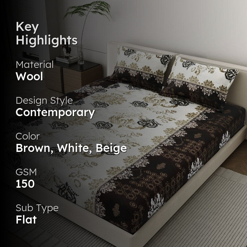 EthnicGarden Woolen Bedsheet -  150 GSM media 2