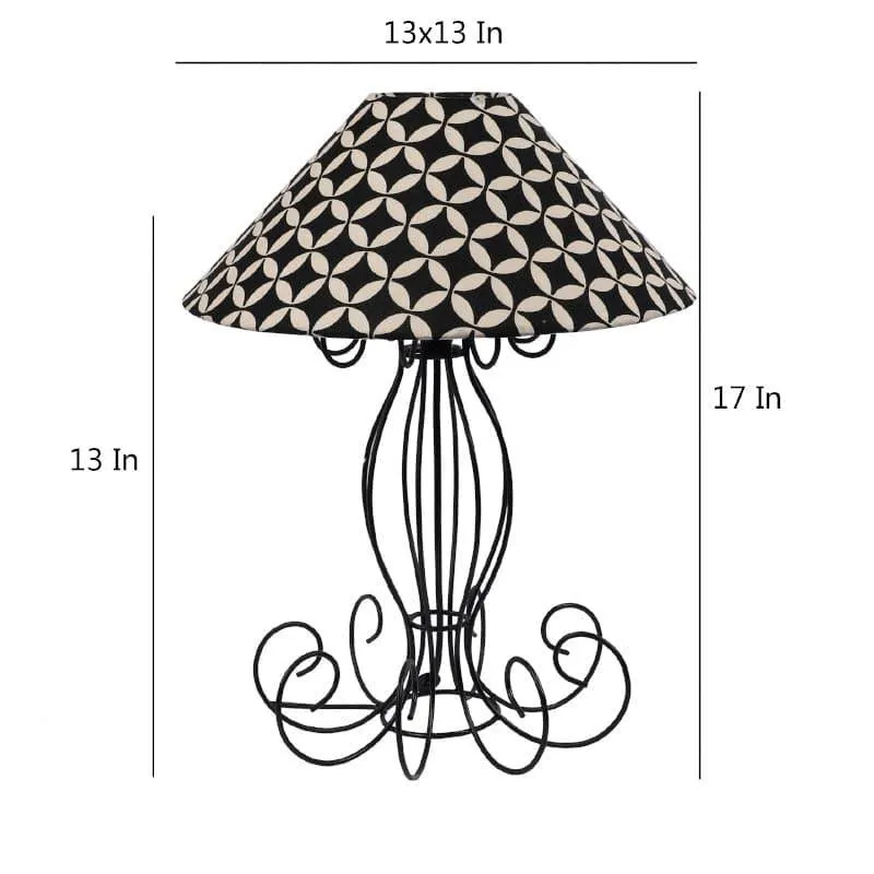 Tatania Kaito Fabric Table Lamp - Black,White media 5