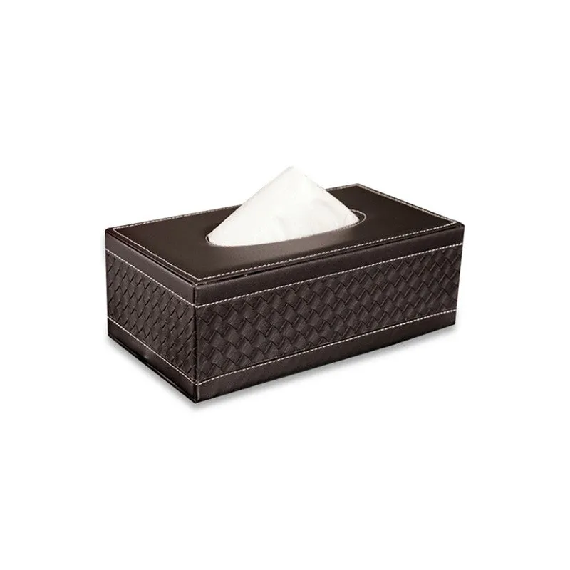 AarviDecor Striata Faux Leather Tissue Holder media 3