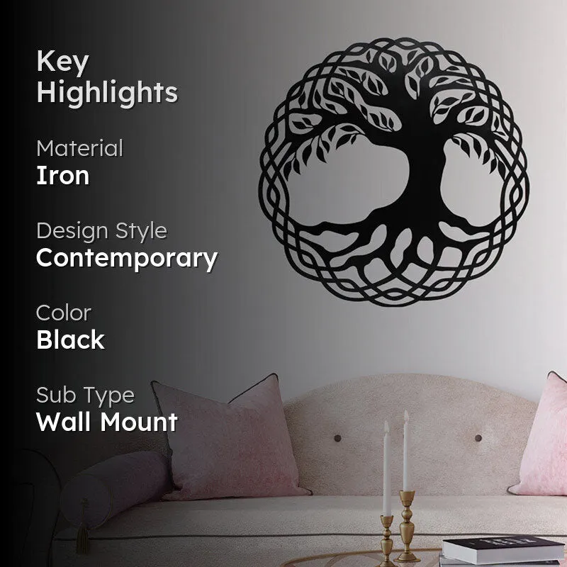 Tree Of Love Black Iron Wall Accent media 2