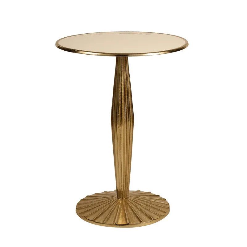 Bamboo Design Wooden Aluminum Side Table - Small media 3