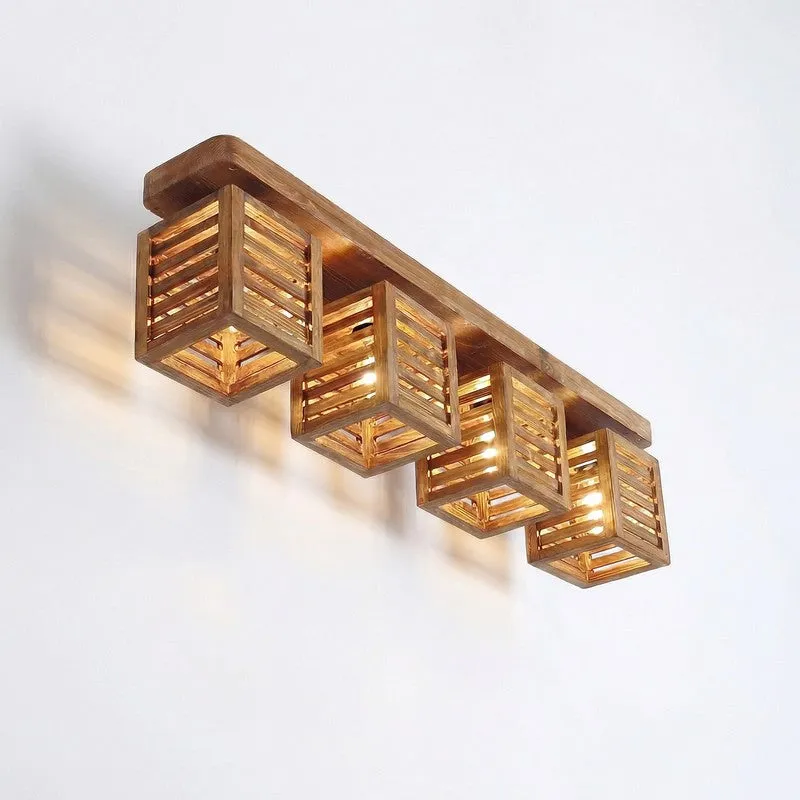 TetraNest Wooden Ceiling Lamp - Brown media 6