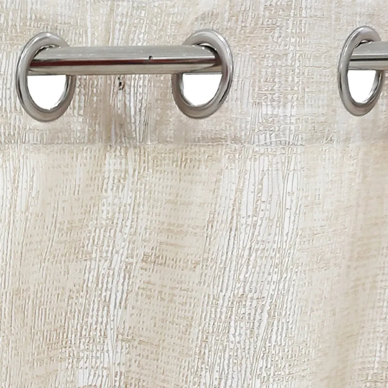 Clovar Jaquard Blackout Curtain (Golden Beige) - Set Of Two media 3
