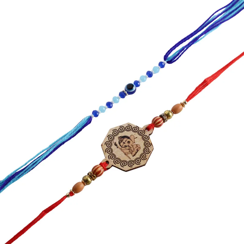 Vinayaka Rakhi with Roli Chawal - Three Piece Set media 6