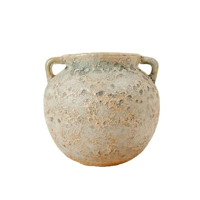 Rustic Ceramic Vase with Dried Flower Bunch media 5