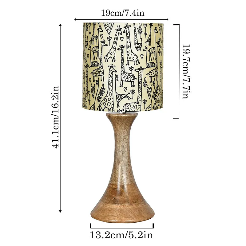 Doodled Savannah Grace Fabric Table Lamp - Ivory,Brown media 5