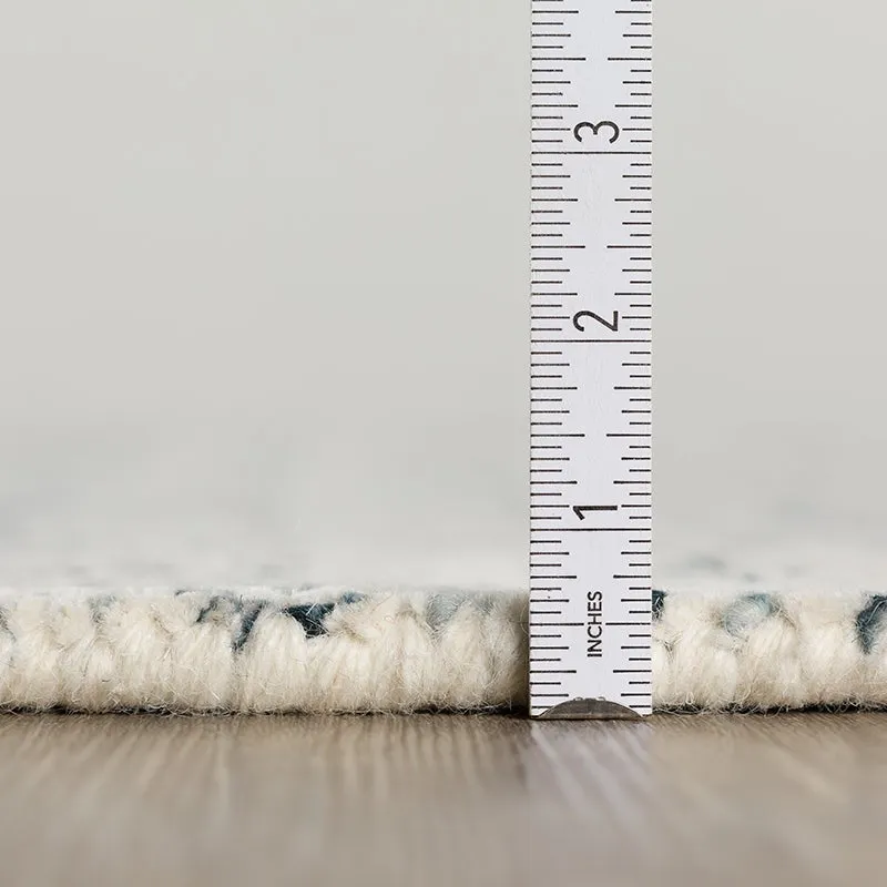 Timeless Textures Hand Tufted Wool Rug - Blue & White media 9