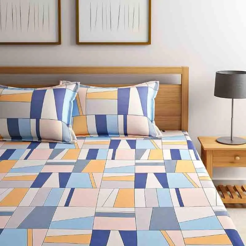 Stained Glass Art Cotton Bedsheet - 210 TC media 1
