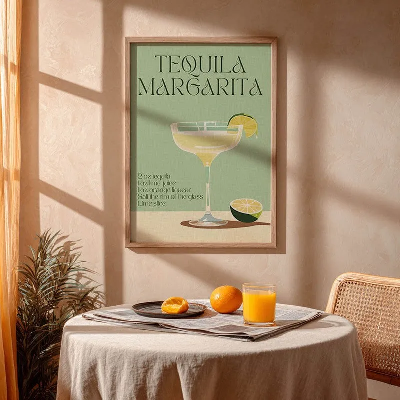 Tequila Margarita Archival Canvas Wall Art - Brown media 4