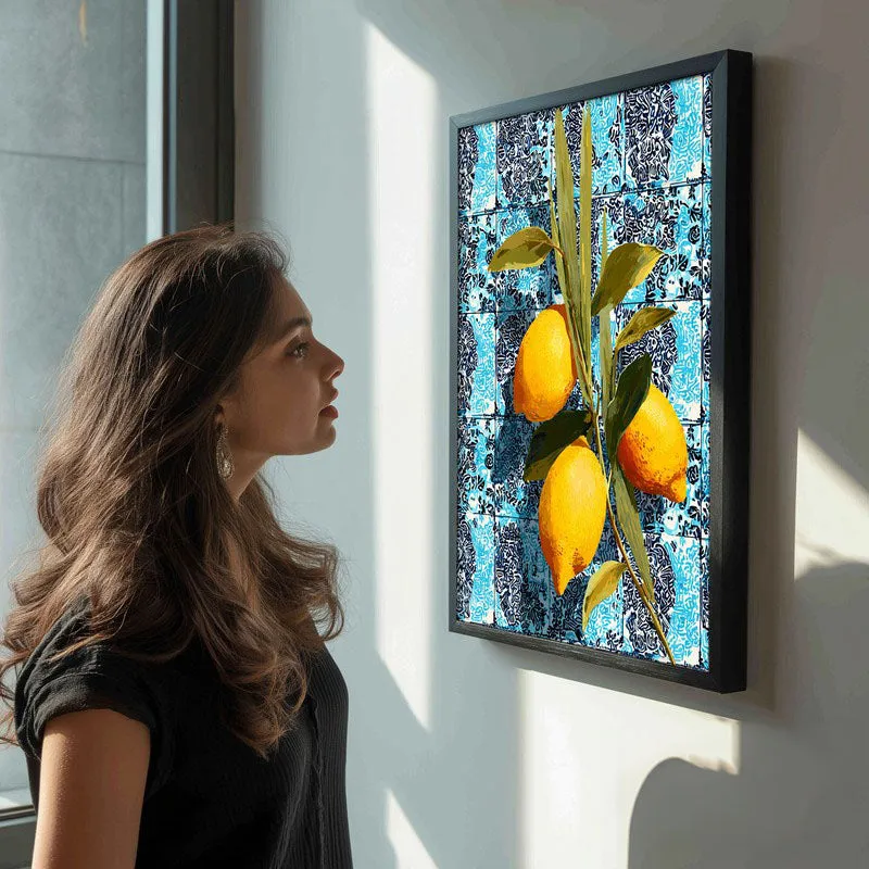 Vitamin Glow Canvas Wall Painting - Black Frame media 5