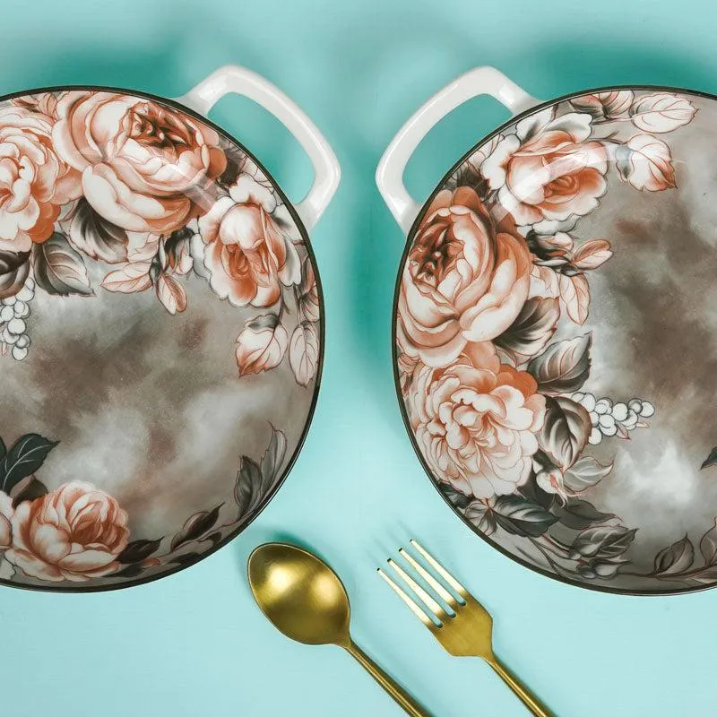 Maduva Floral Porcelain Platter - Set of Two media 5