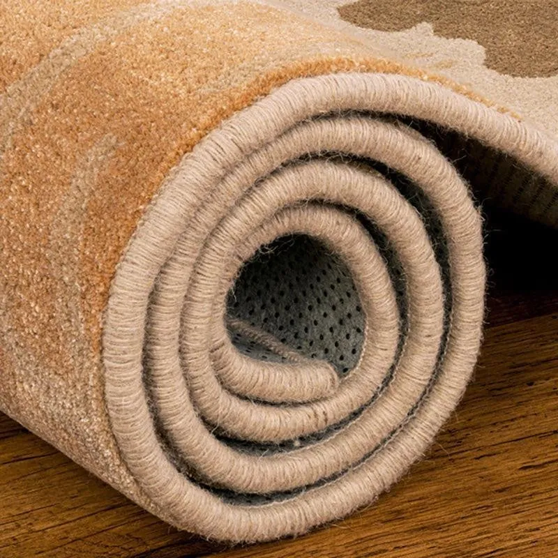 Anrion Hand Tufted Floral Wool & Nylon Carpet - Peach media 7