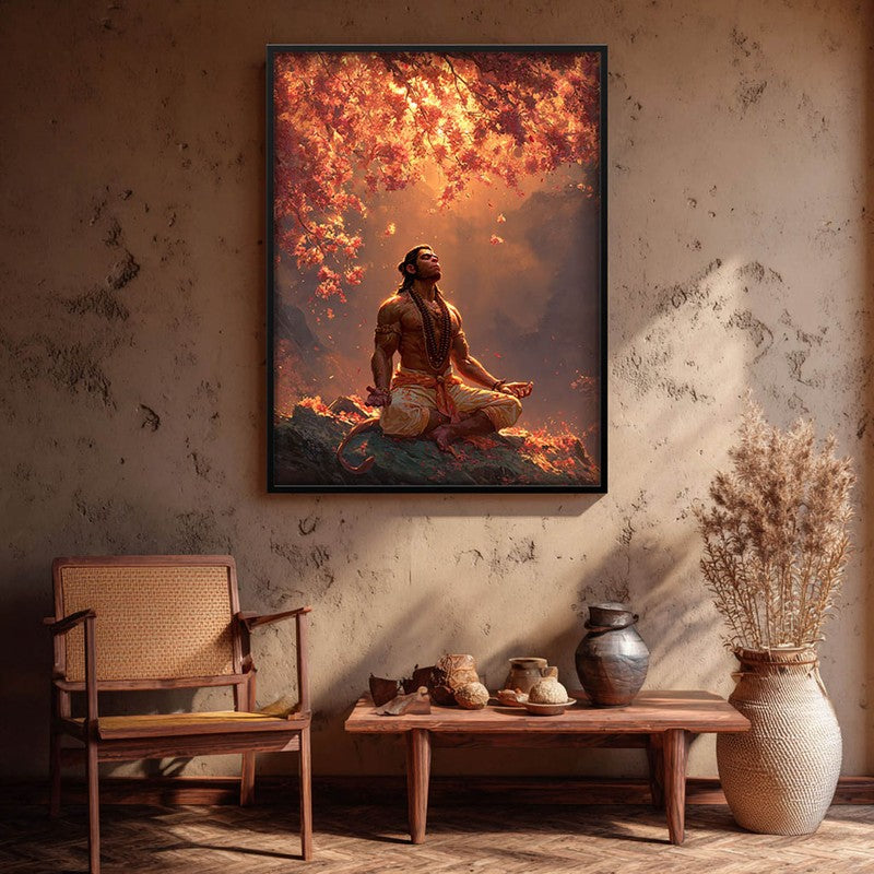 Sri Hanuman Meditating I Archival Paper Wall Art