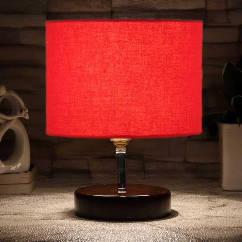 Helios Glow Fabric Table Lamp - Red,Brown media 3