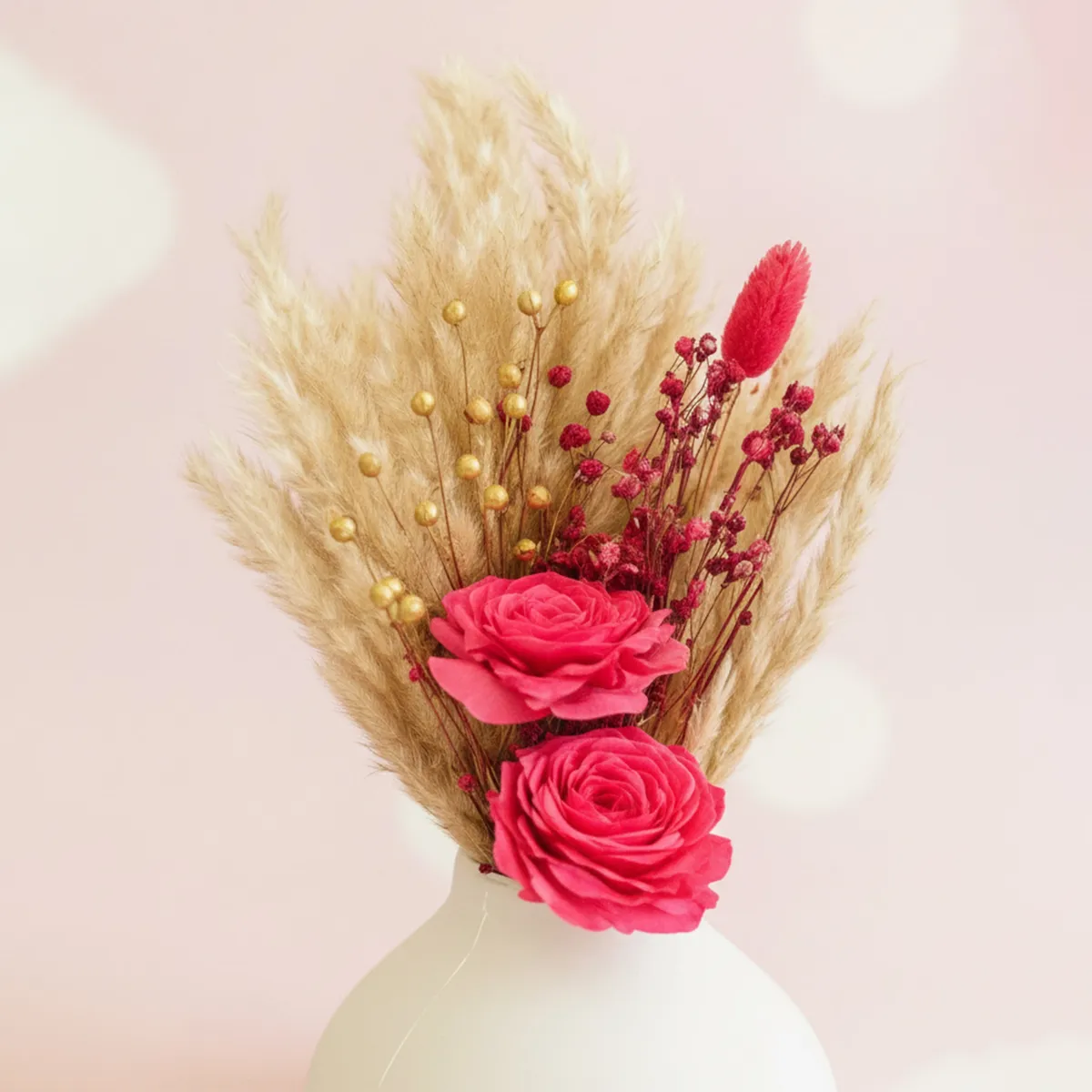 BloomBoo Artificial Flower with Vase - Pink media 7