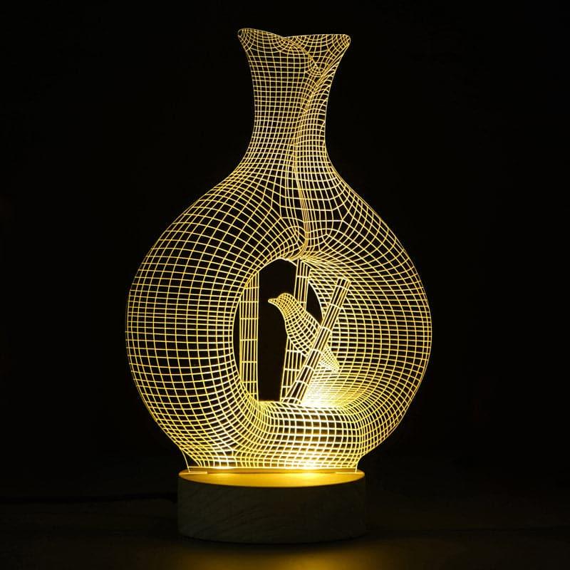 Bird Nest LED Acrylic Table Lamp - Brown media 3