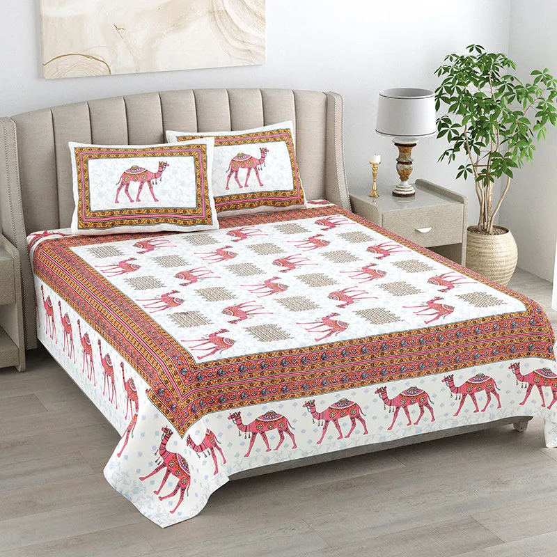 Bringa Cotton Bedsheet (Multicolor) - 180 TC media 1