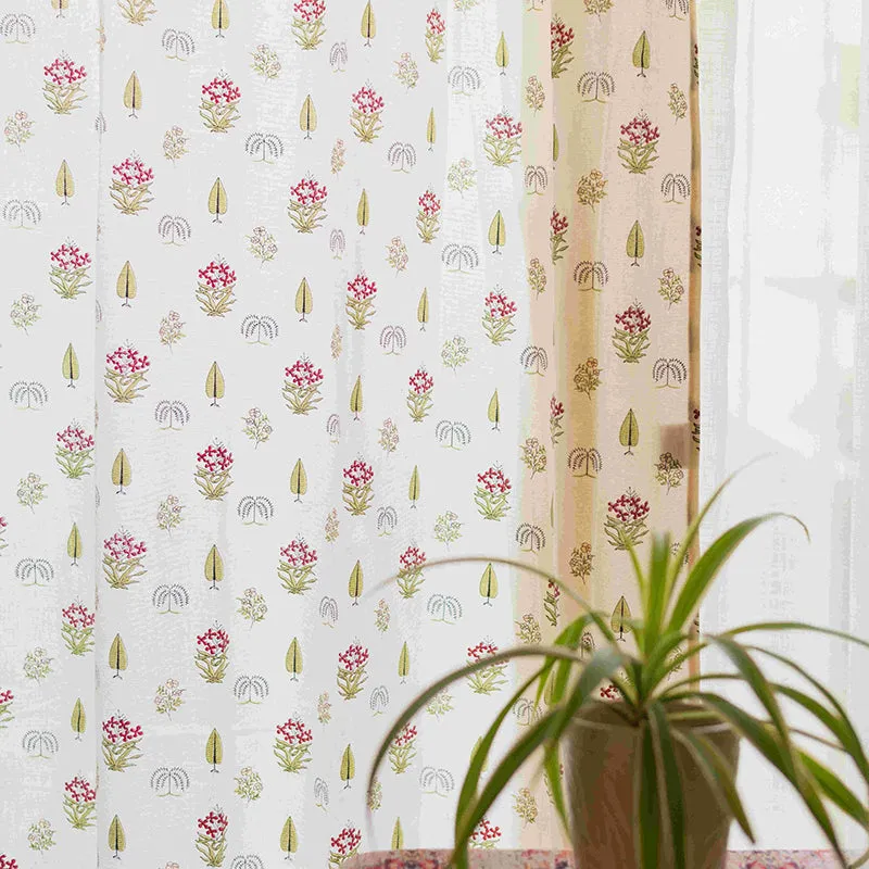 Urban Space Antaara Curtain (Pink) - Set Of Two media 1
