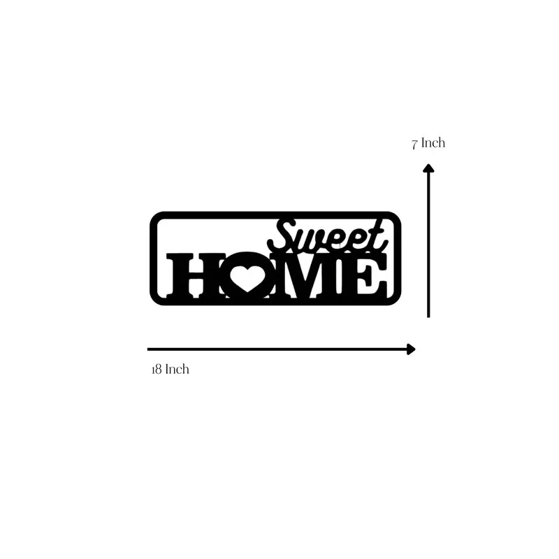 Sweet Home Noir Iron Wall Accent media 5