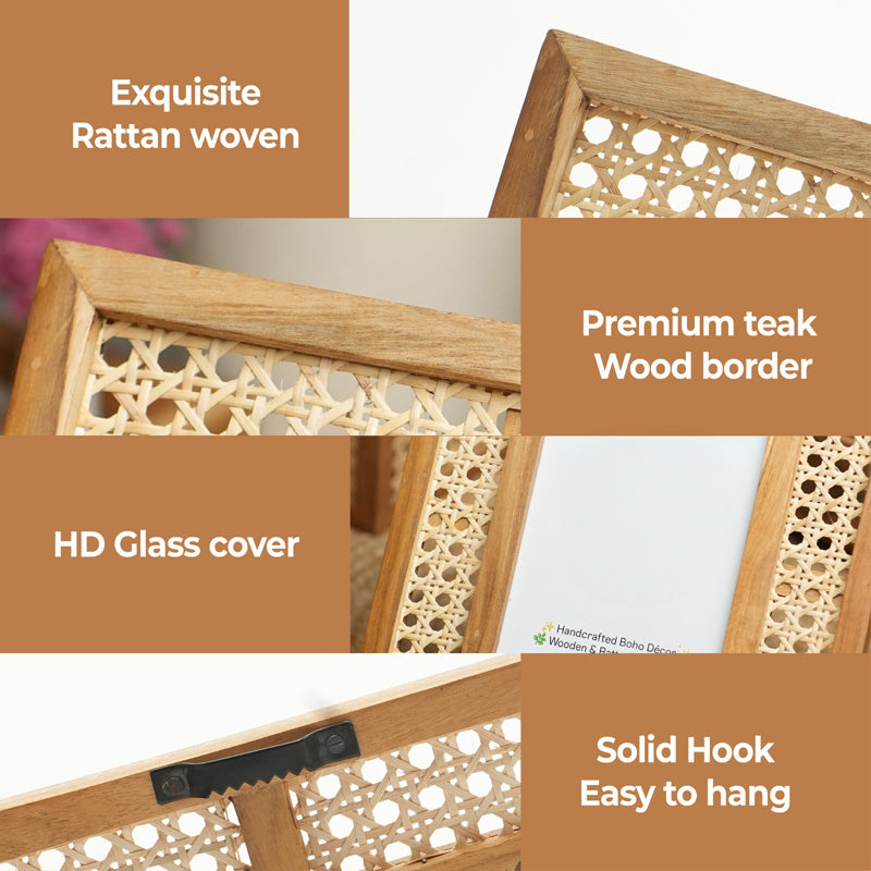 EraHold Rattan Mesh Photo Frame media 5