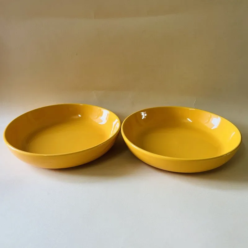 Ceramic Salad Bowls (Yellow,300 mL Each) - Set Of Two media 6