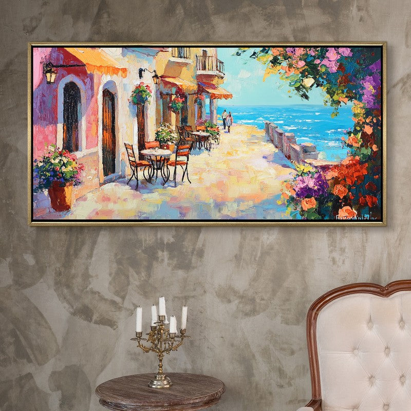 Promenade Canvas Wall Painting With Frame