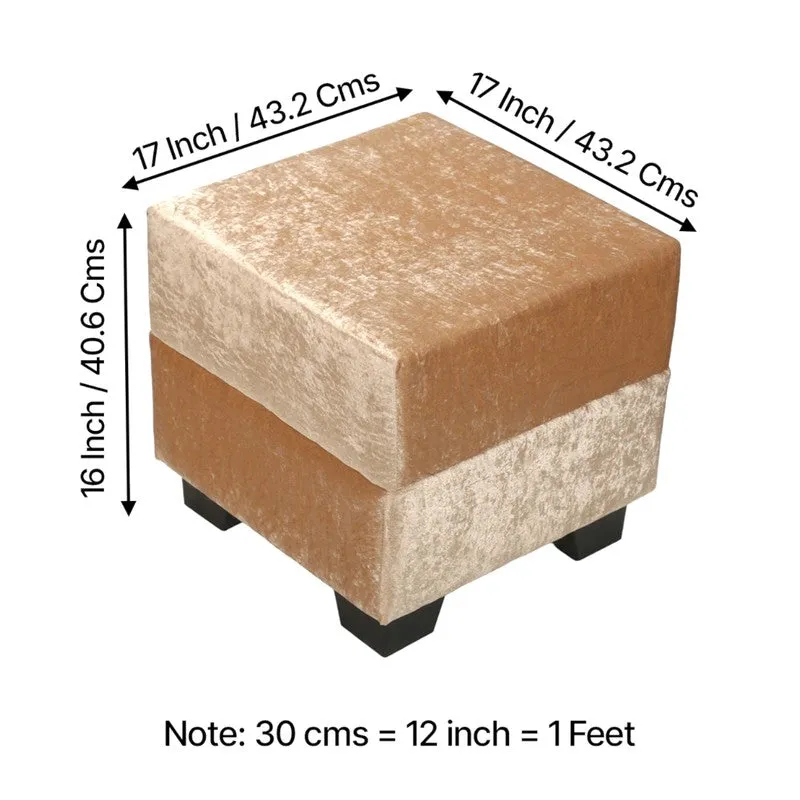 Krixon Pine Wood Pouffe - Beige,Brown media 8
