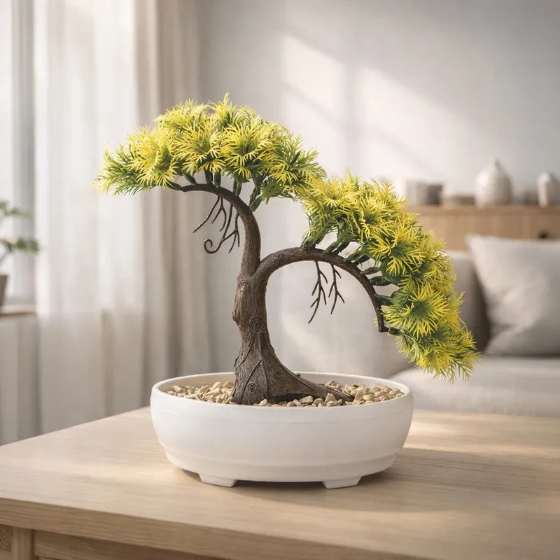 Emozen Bonsai Artificial Plant With Plastic Pot - 0.8 Feet media 6