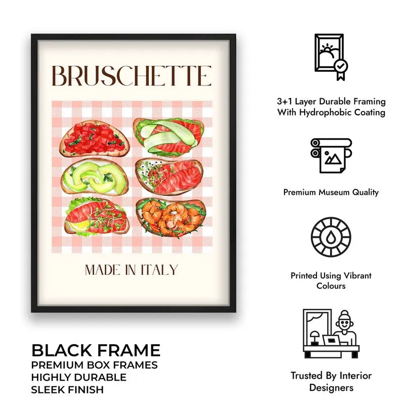 Bruschette Collection Archival Canvas Wall Art - Black media 9