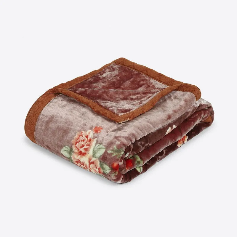 Monte Carlo Blooming Serenity Blanket (Brown) - 483 GSM media 5
