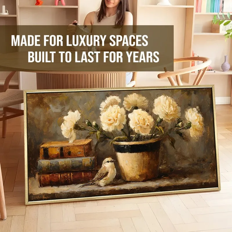 Cottage Charm Canvas Wall Painting With Frame media 5