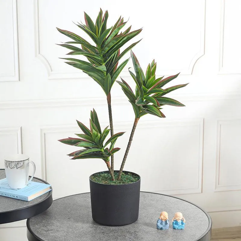 Infinite Leaves Artificial Plant With Black Plastic Pot media 3
