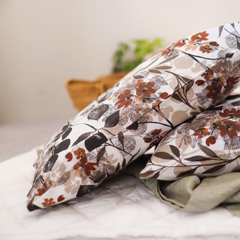 Garden Glowa Cotton Bedsheet (Brown) - 254 TC media 6