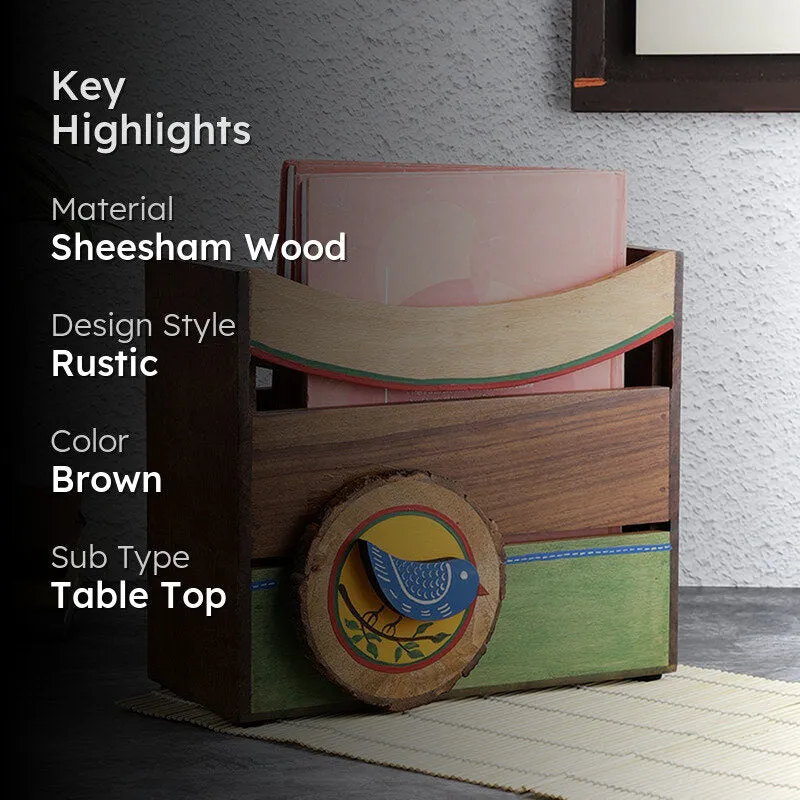 Olai Wood Magazine Holder - Beige media 2